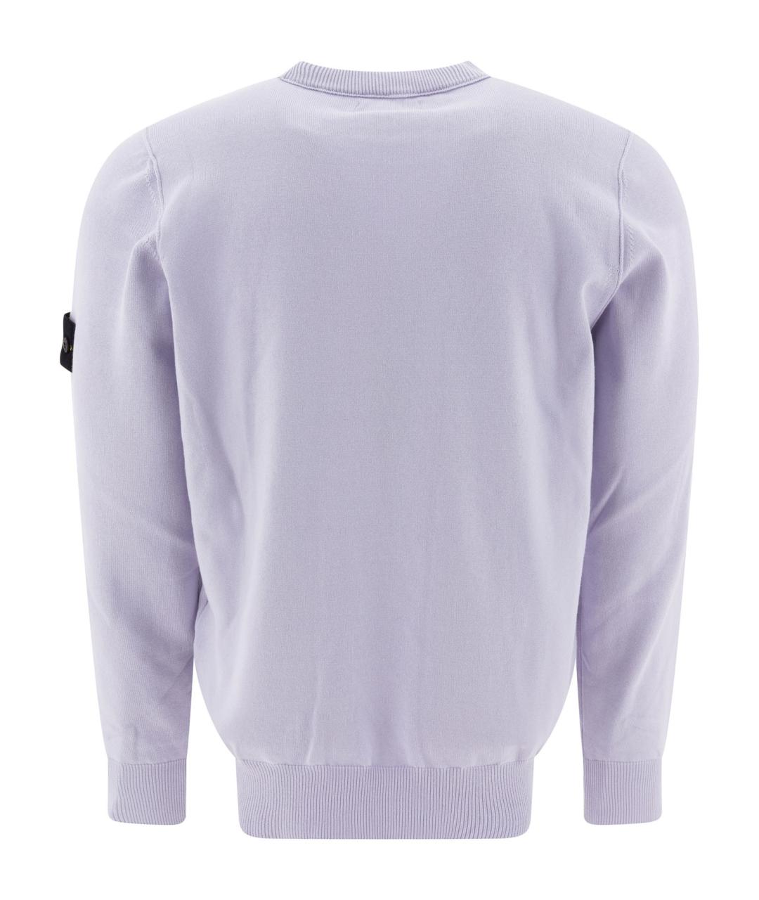 STONE ISLAND Фиолетовый хлопковый джемпер / свитер, фото 2