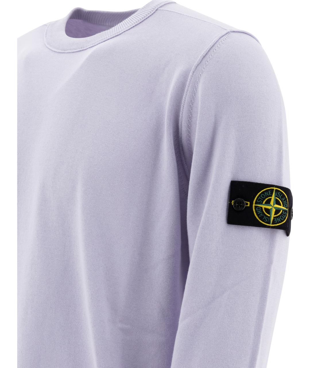 STONE ISLAND Фиолетовый хлопковый джемпер / свитер, фото 4