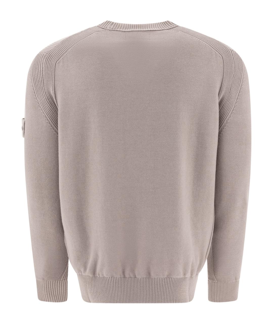 STONE ISLAND Серый хлопковый джемпер / свитер, фото 2