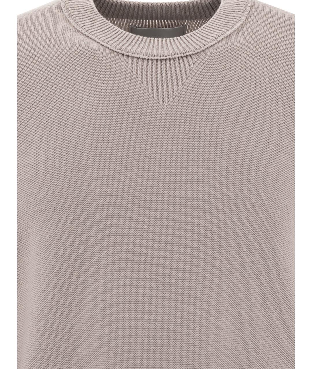 STONE ISLAND Серый хлопковый джемпер / свитер, фото 3