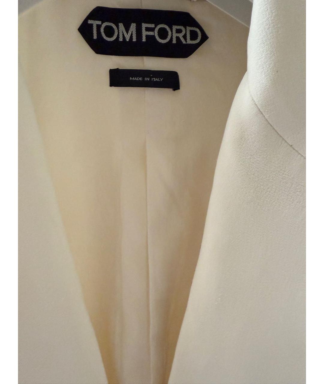 TOM FORD Белый шелковый жакет/пиджак, фото 2