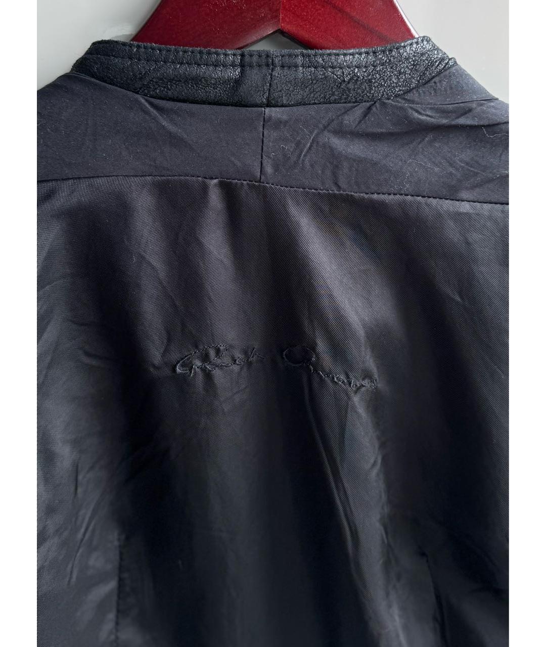 RICK OWENS Черная кожаная куртка, фото 5