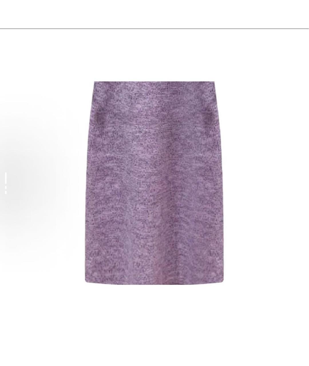 CHANEL Фиолетовое хлопковое повседневное платье, фото 3