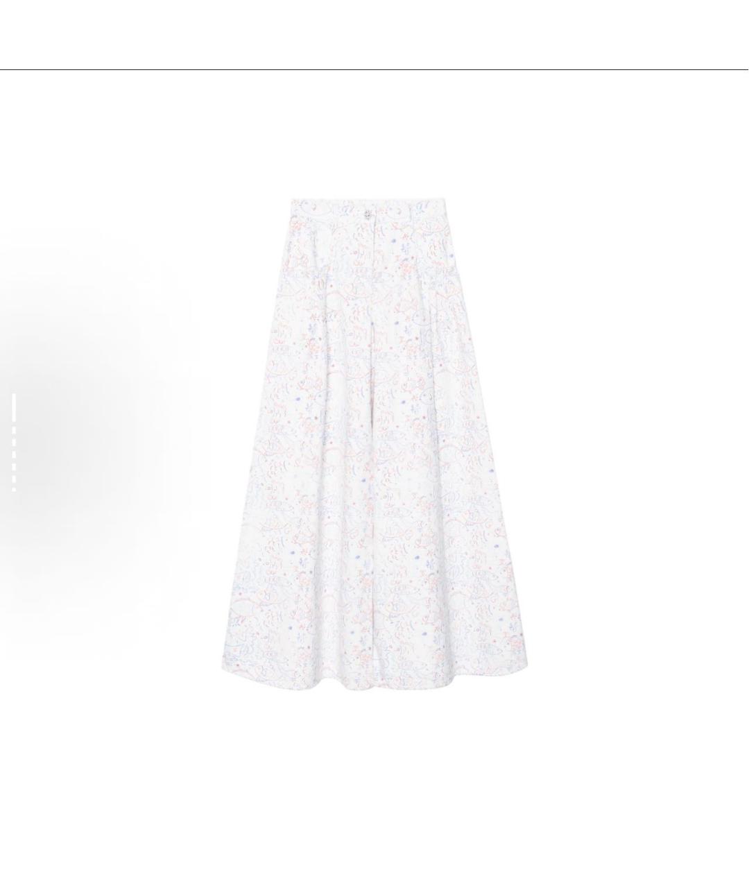 CHANEL Белая хлопковая юбка макси, фото 5