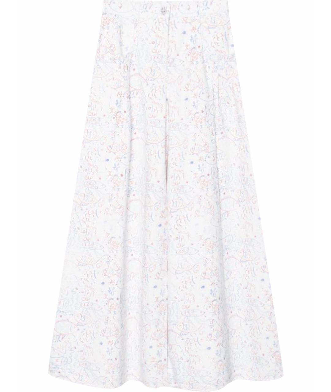CHANEL Белая хлопковая юбка макси, фото 1