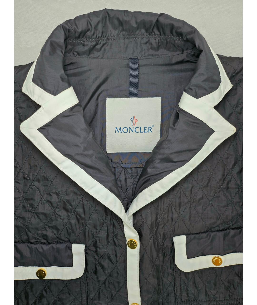 MONCLER Черная полиамидовая куртка, фото 4