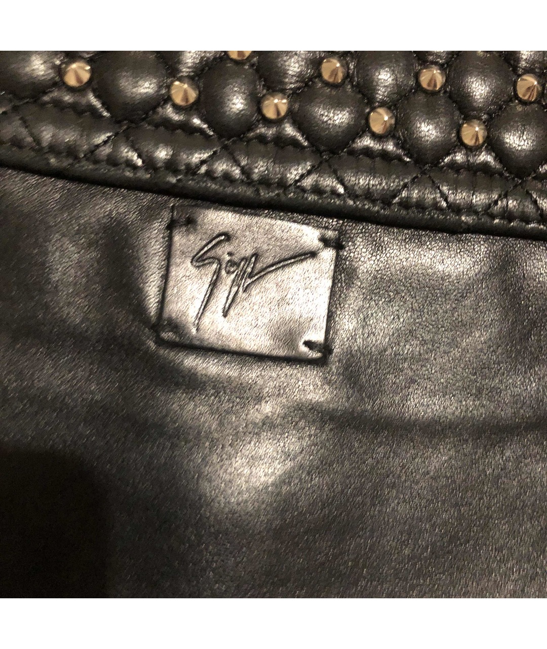GIUSEPPE ZANOTTI DESIGN Черная кожаная сумка тоут, фото 3
