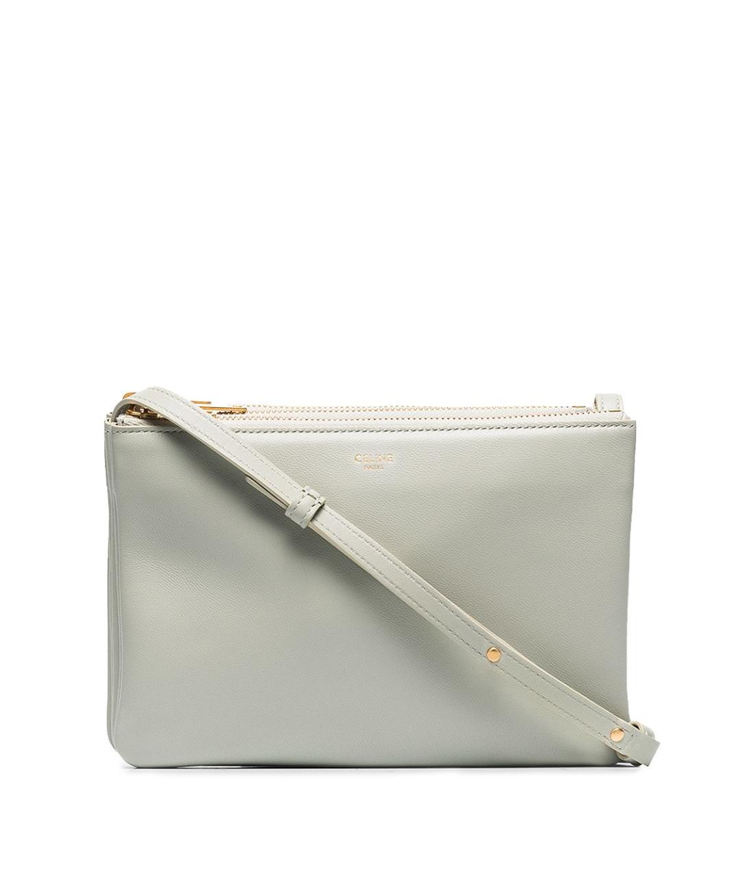 CELINE Серая кожаная сумка через плечо, фото 1