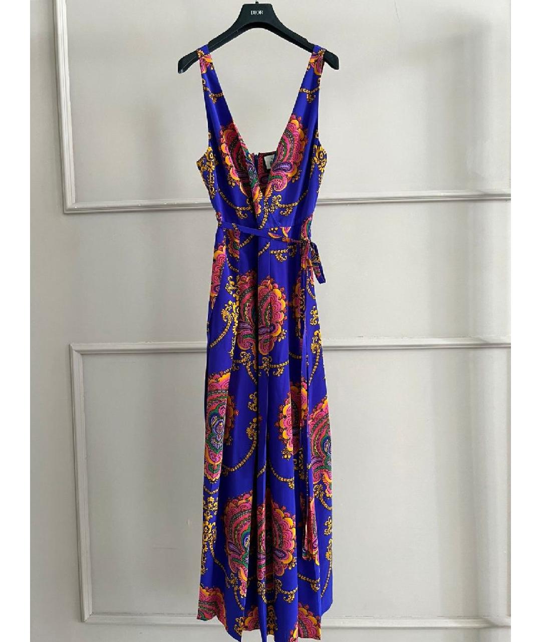 GUCCI Фиолетовое шелковое повседневное платье, фото 9