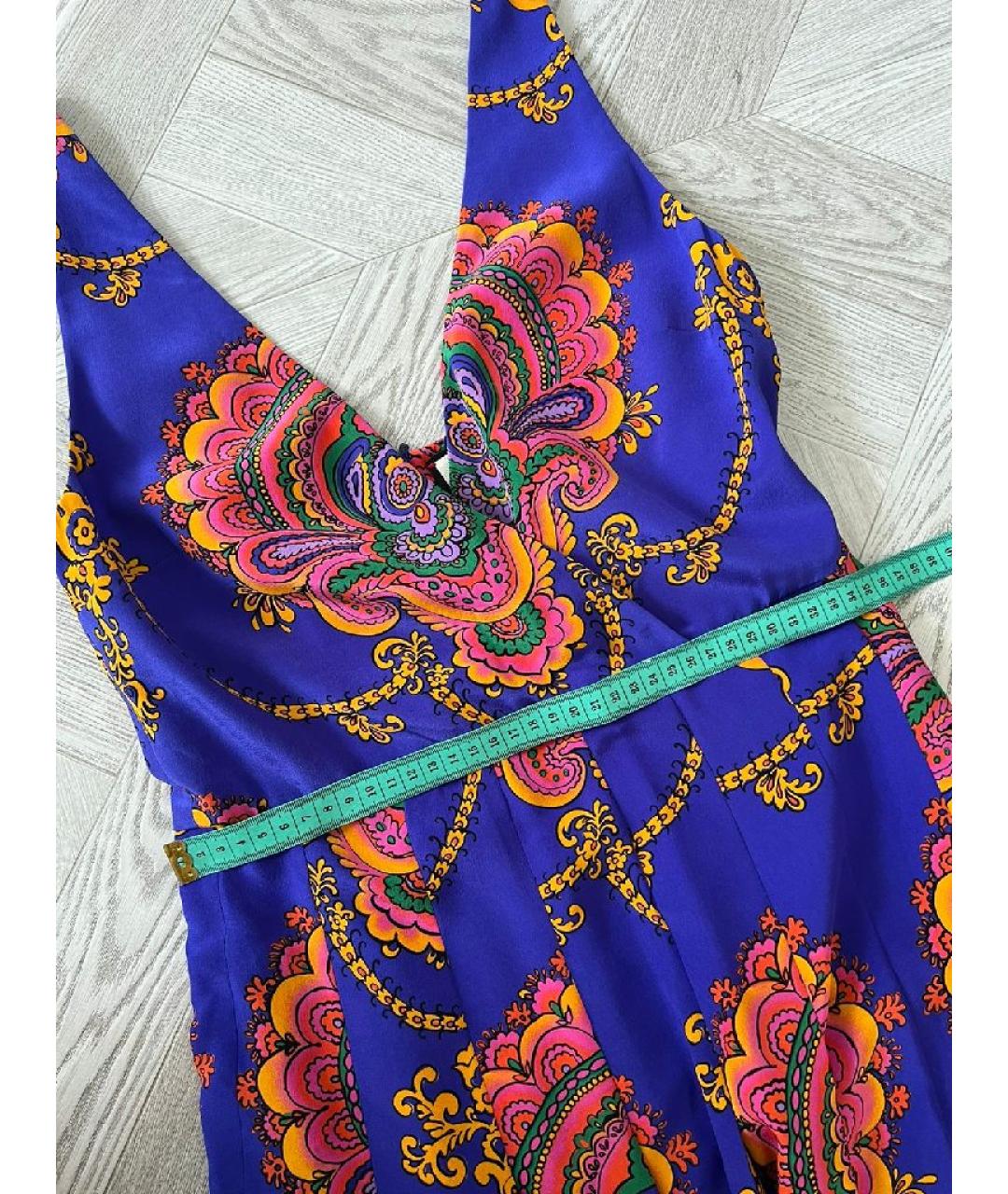 GUCCI Фиолетовое шелковое повседневное платье, фото 5