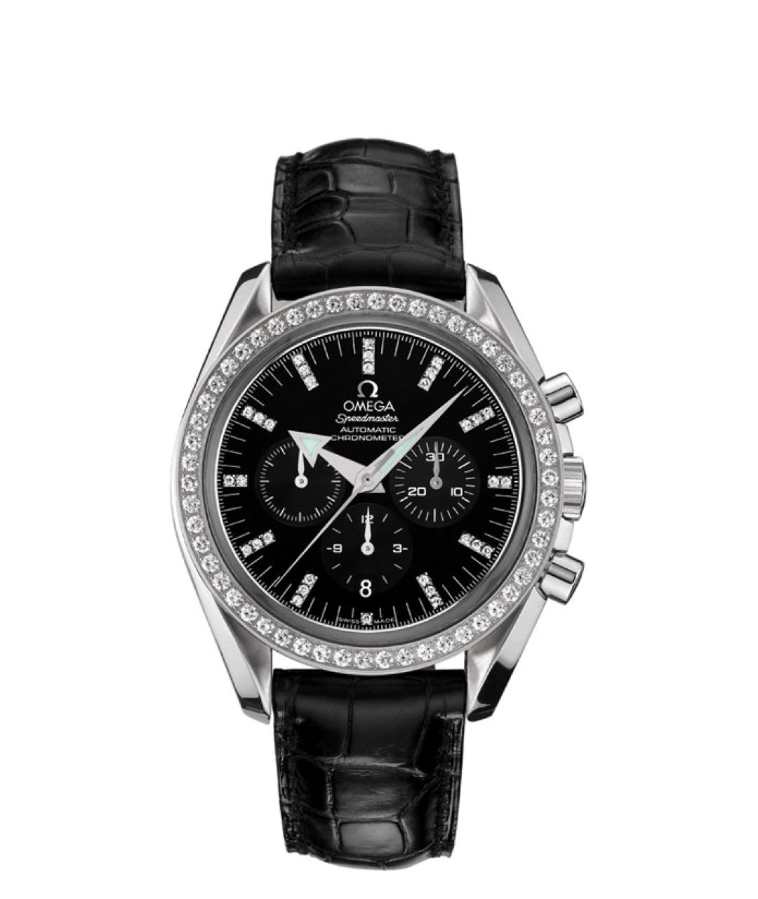 OMEGA Черные часы, фото 1