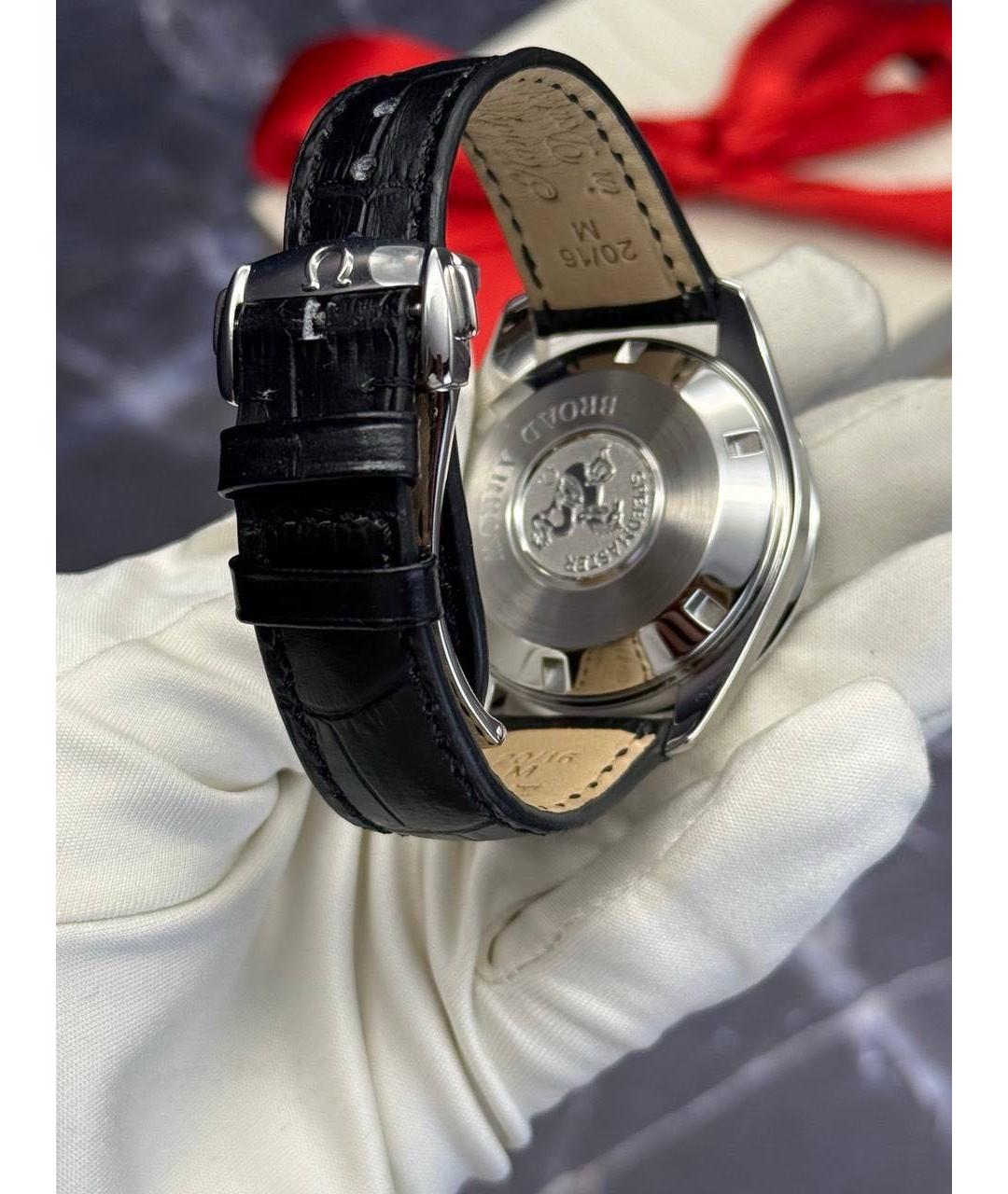 OMEGA Черные часы, фото 8