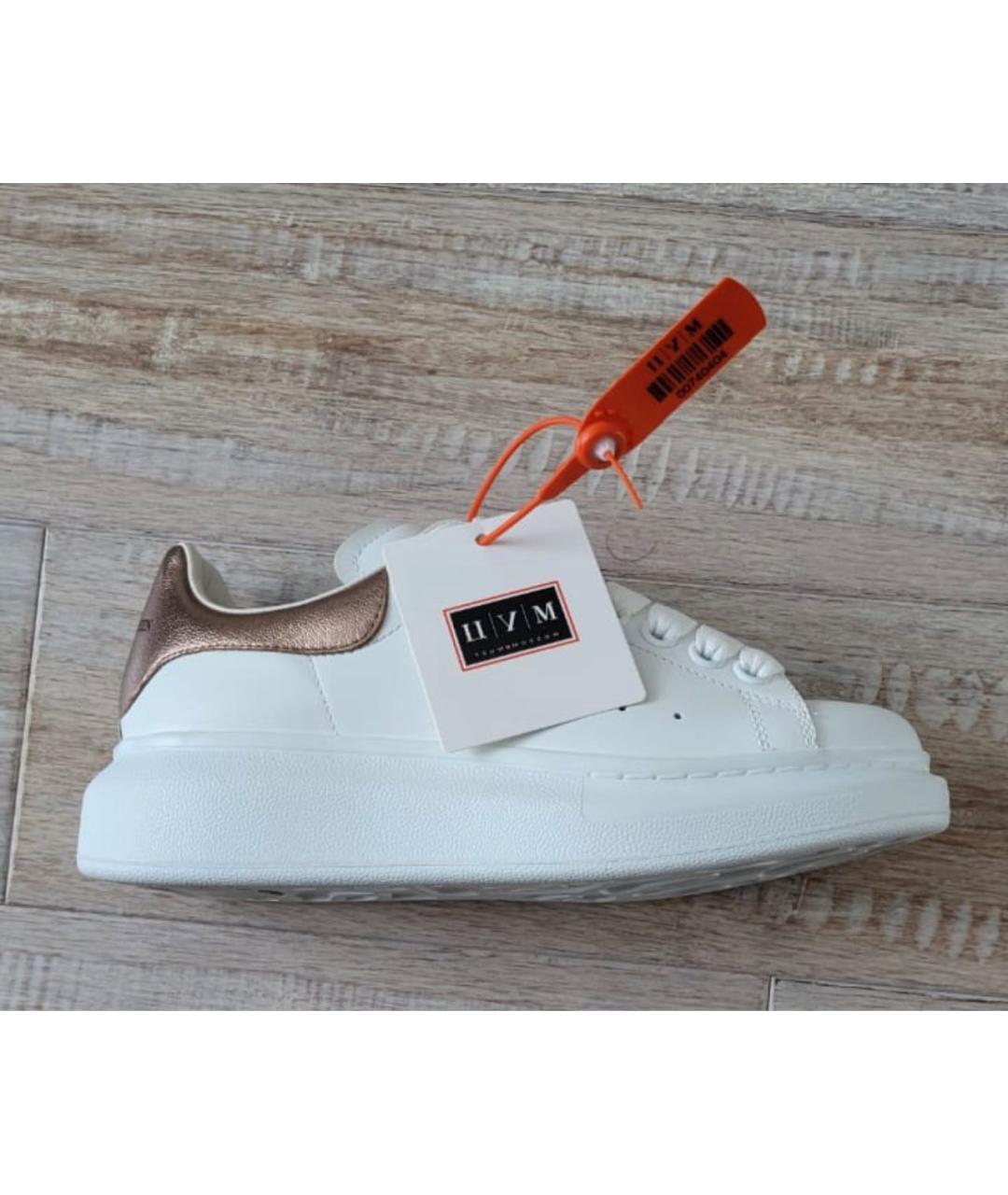 ALEXANDER MCQUEEN Белые кожаные кеды, фото 2