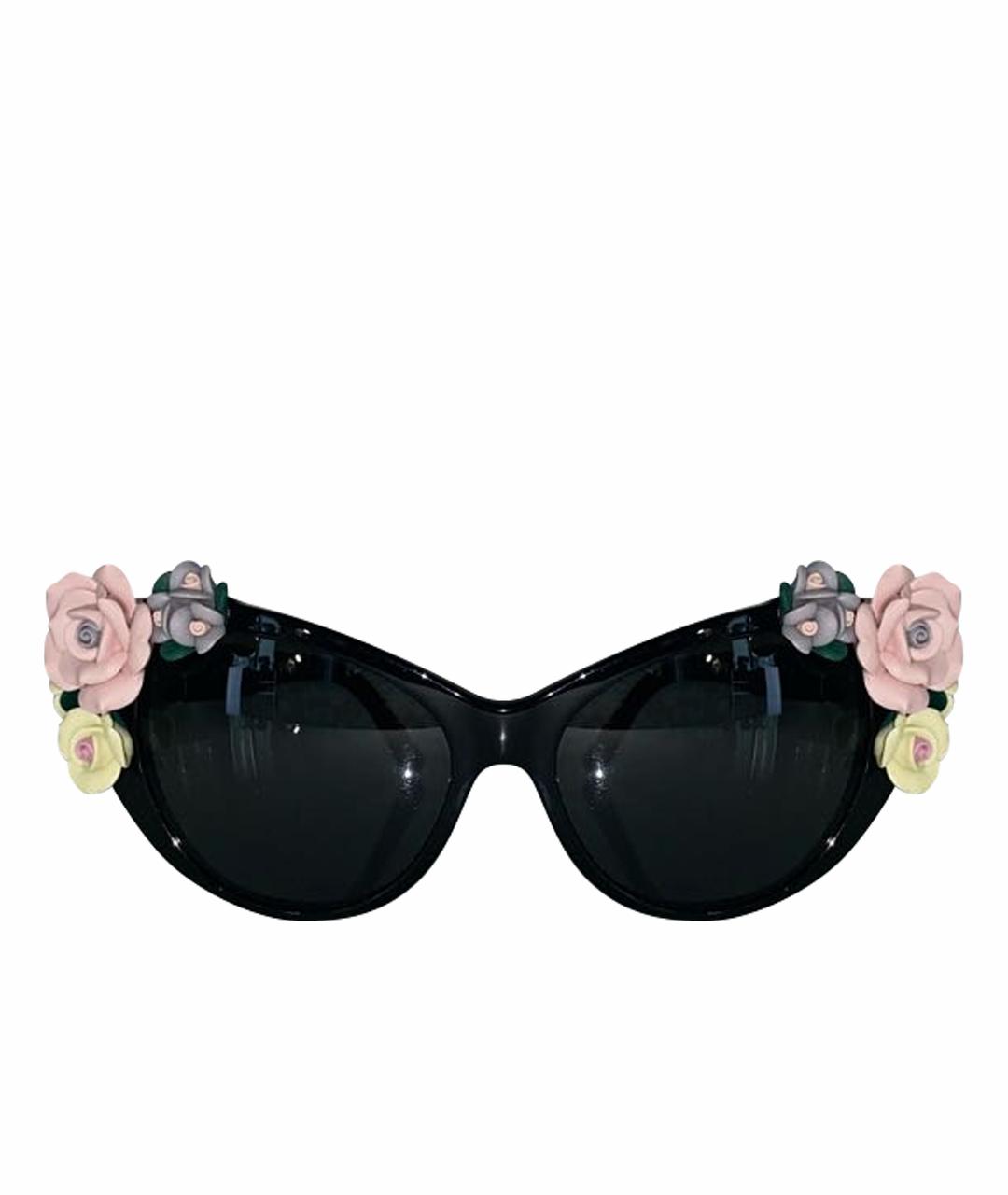 DOLCE&GABBANA Черные пластиковые солнцезащитные очки, фото 1