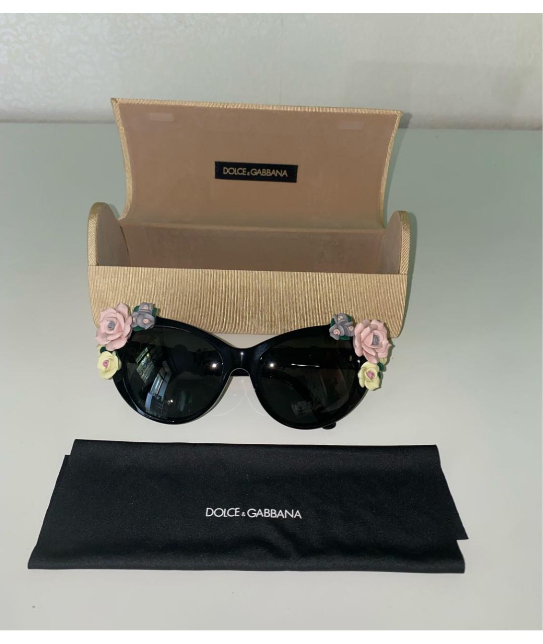 DOLCE&GABBANA Черные пластиковые солнцезащитные очки, фото 6
