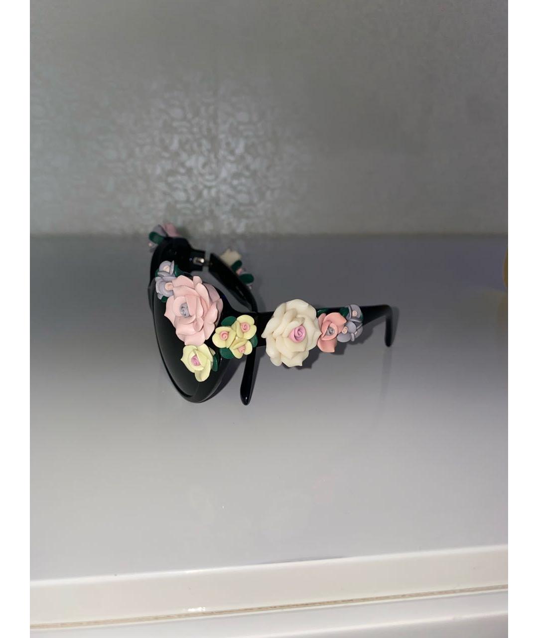 DOLCE&GABBANA Черные пластиковые солнцезащитные очки, фото 5
