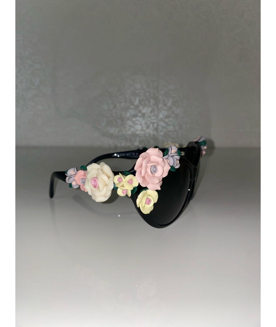 DOLCE&GABBANA Черные пластиковые солнцезащитные очки, фото 2