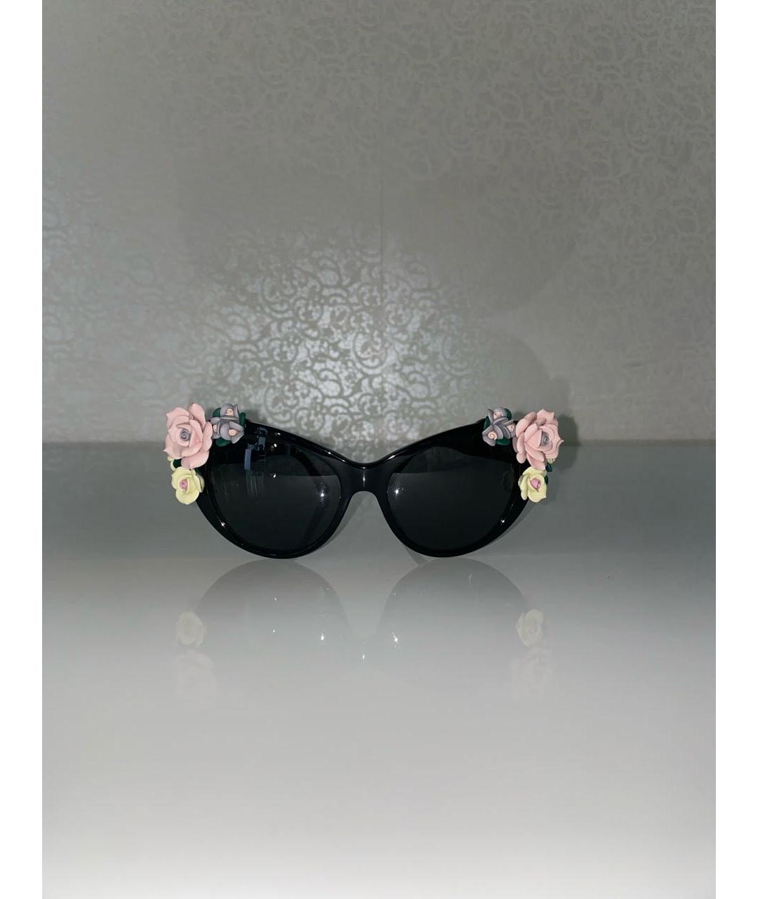 DOLCE&GABBANA Черные пластиковые солнцезащитные очки, фото 7
