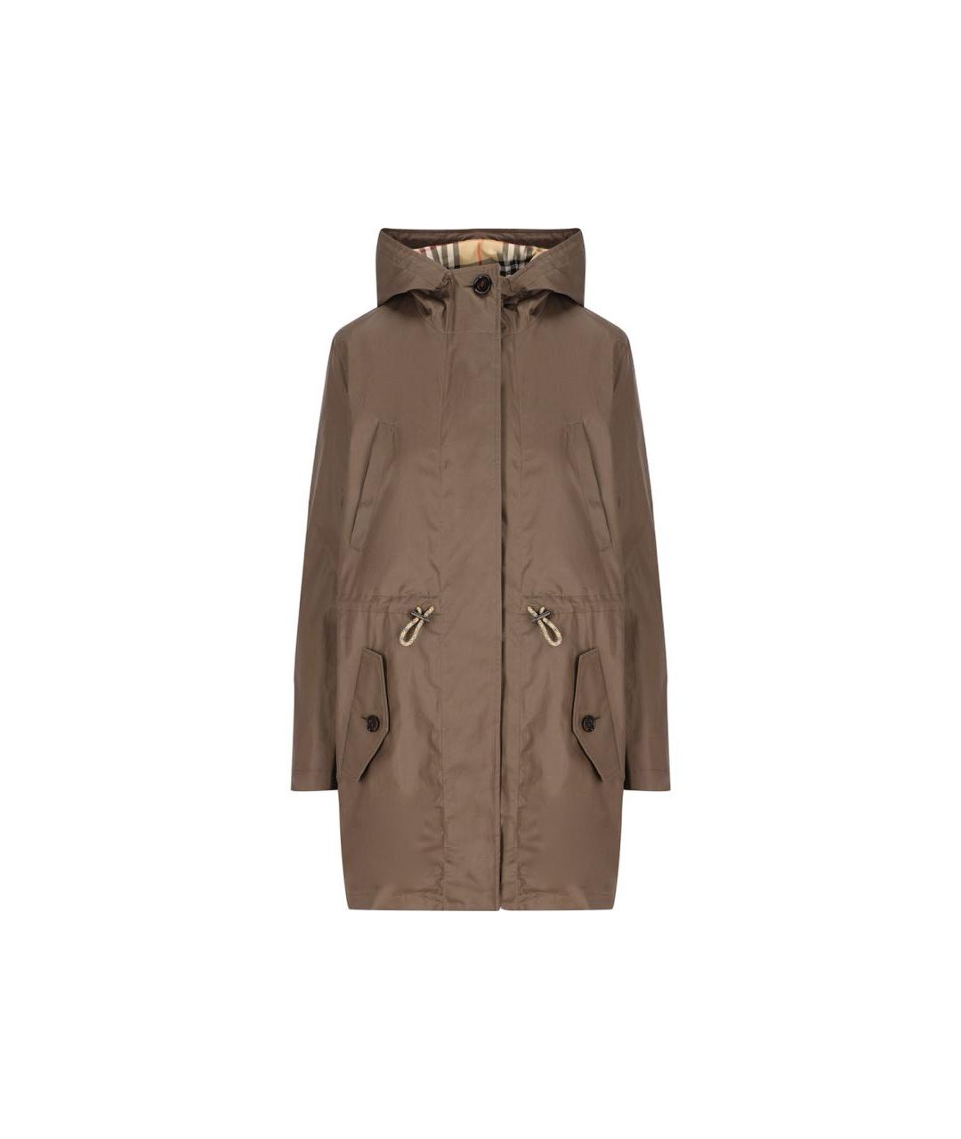 BURBERRY Зеленая хлопковая парка, фото 4
