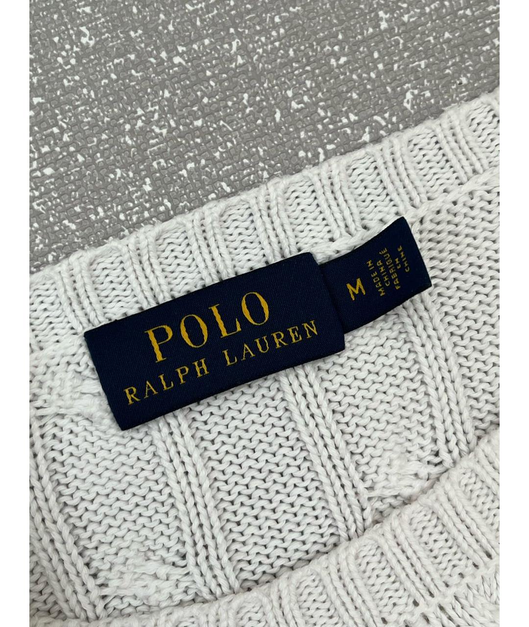 POLO RALPH LAUREN Белый хлопковый джемпер / свитер, фото 5