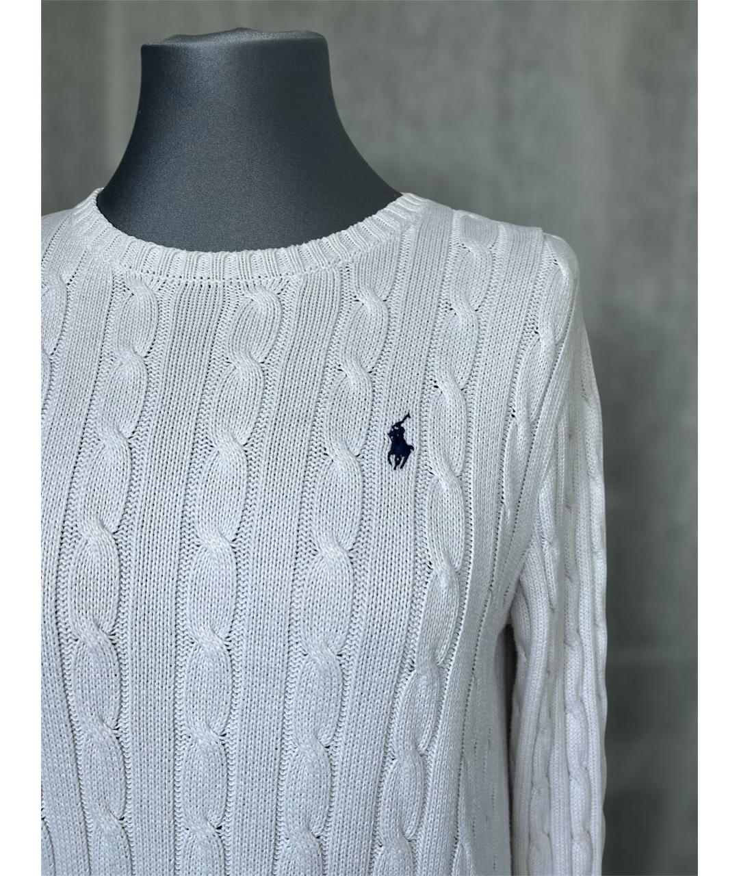 POLO RALPH LAUREN Белый хлопковый джемпер / свитер, фото 3