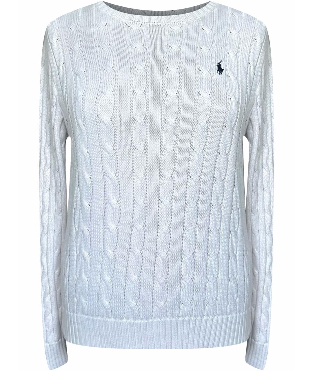 POLO RALPH LAUREN Белый хлопковый джемпер / свитер, фото 1