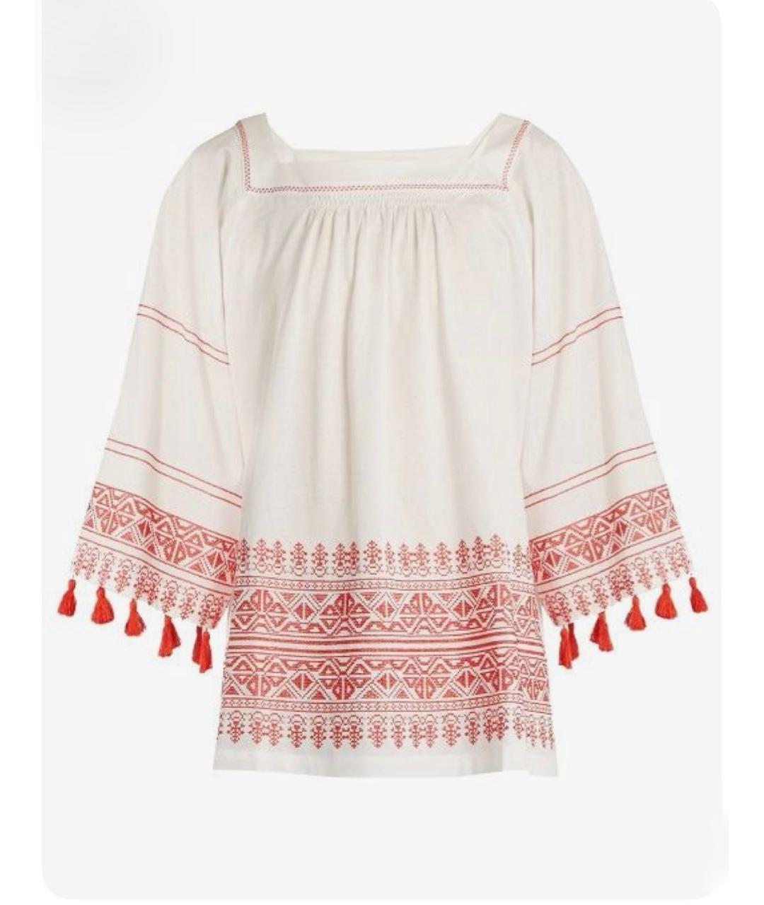 WEEKEND MAX MARA Белая хлопковая блузы, фото 6