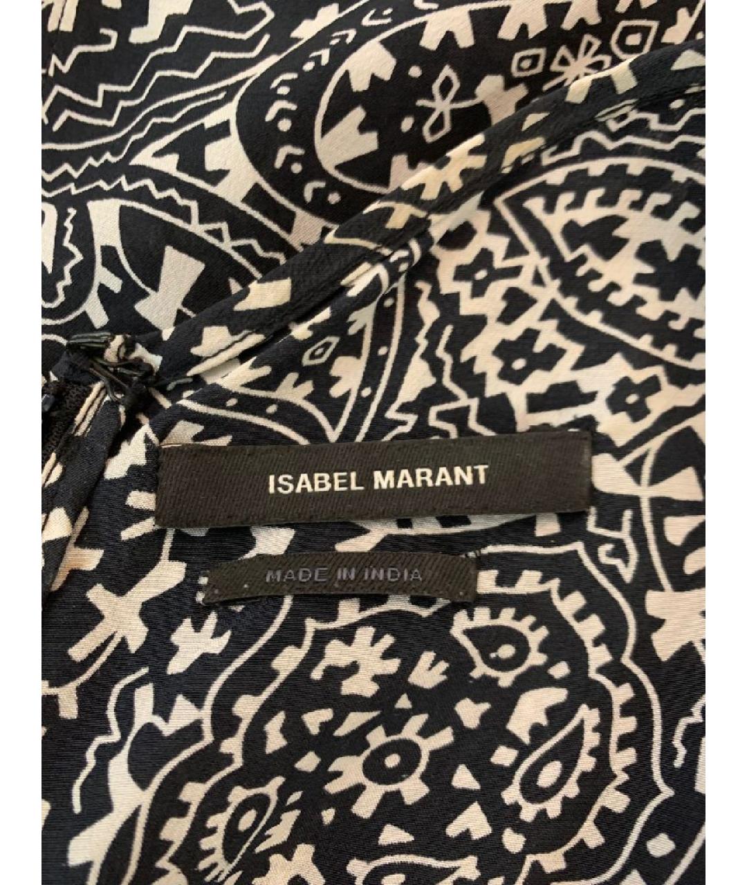 ISABEL MARANT Черное шелковое повседневное платье, фото 4