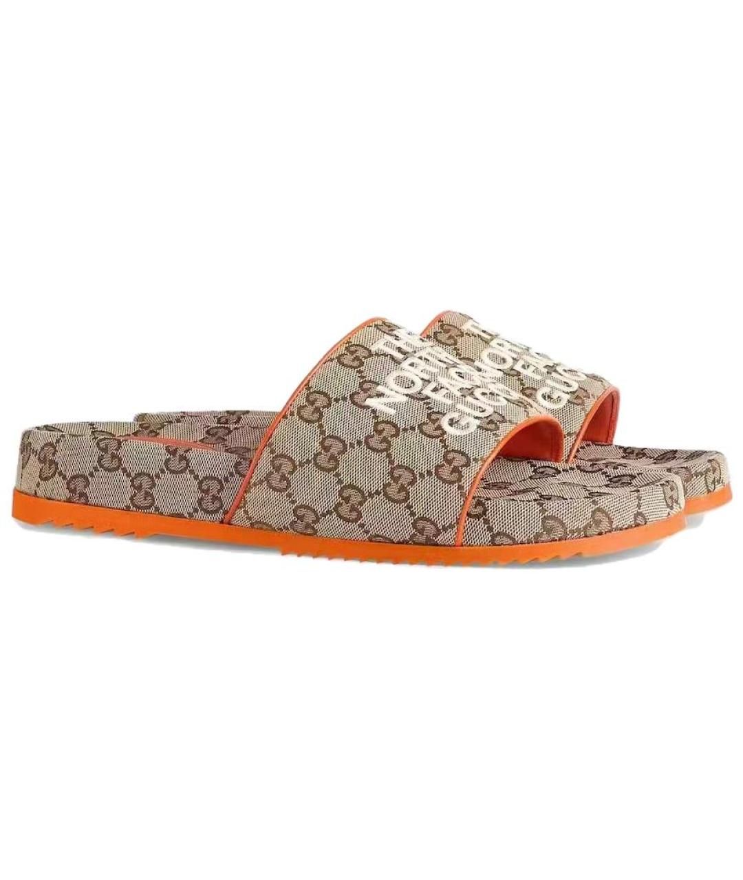 GUCCI Бежевые шлепанцы, фото 3