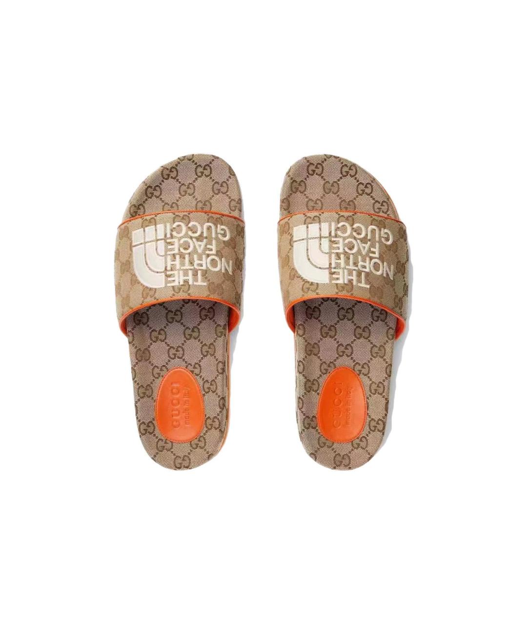 GUCCI Бежевые шлепанцы, фото 4