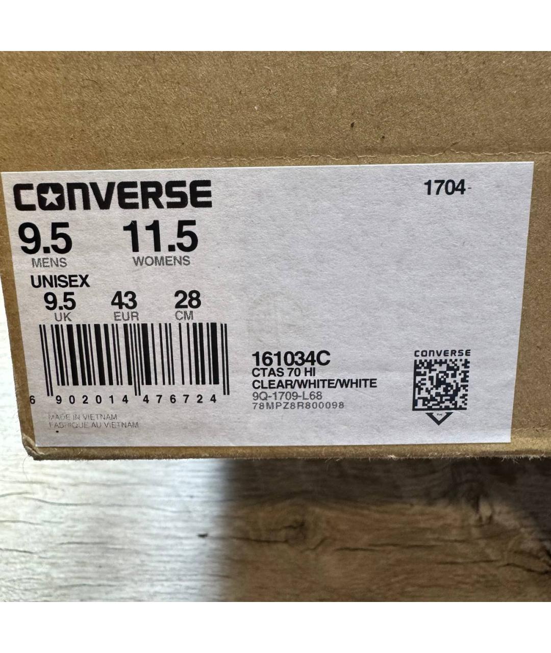 CONVERSE Белые высокие кроссовки / кеды, фото 5