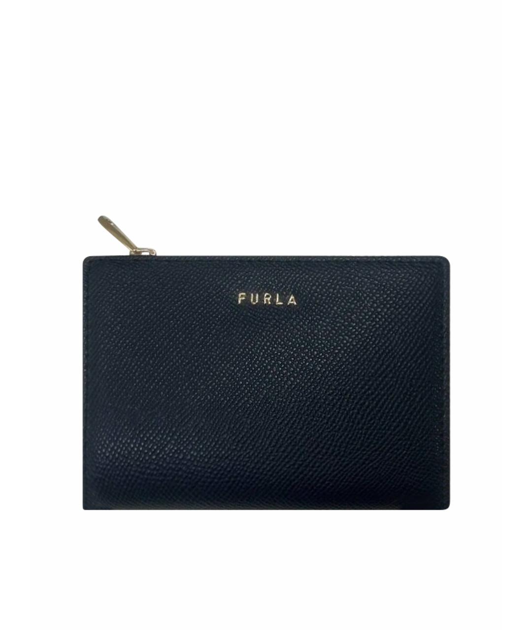 FURLA Темно-синий кожаный кошелек, фото 1