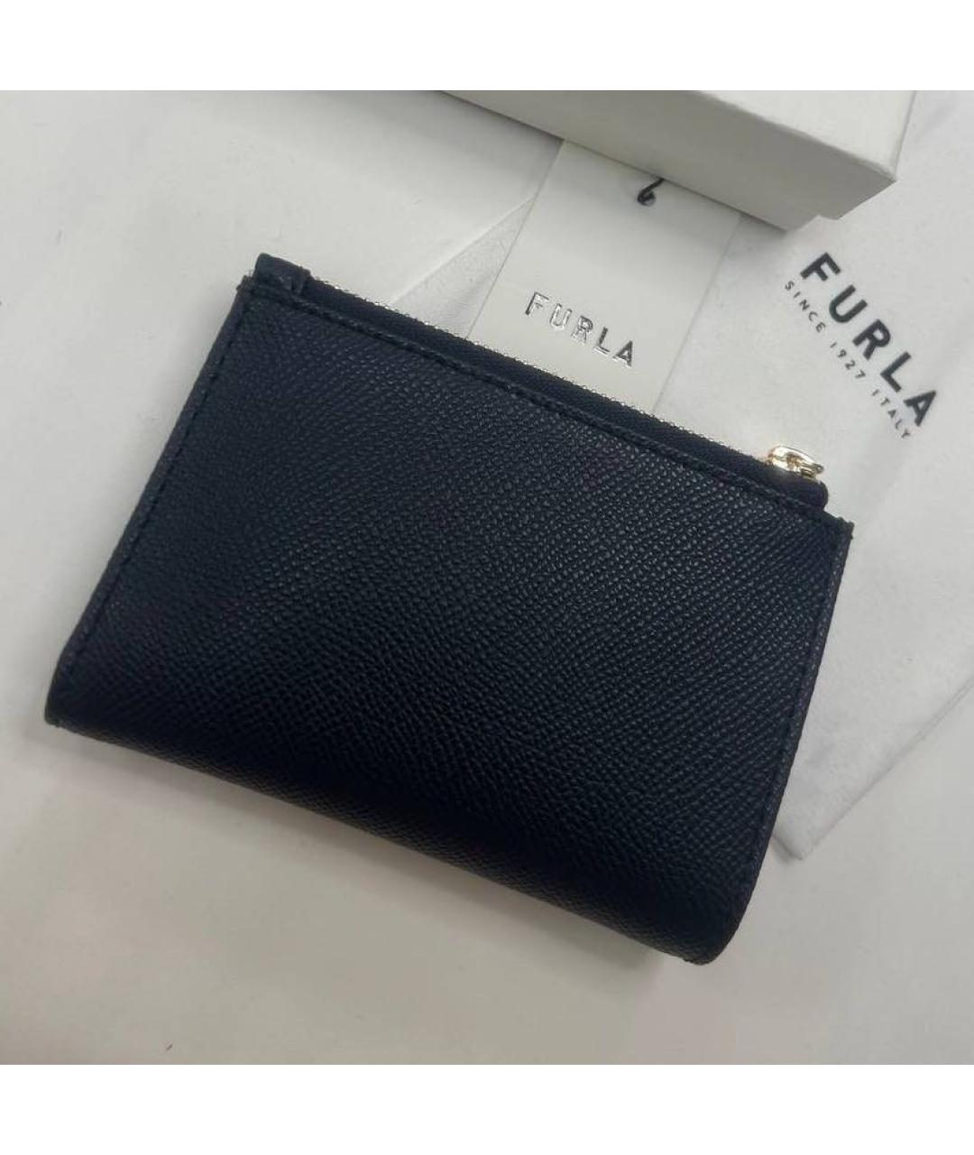 FURLA Темно-синий кожаный кошелек, фото 2