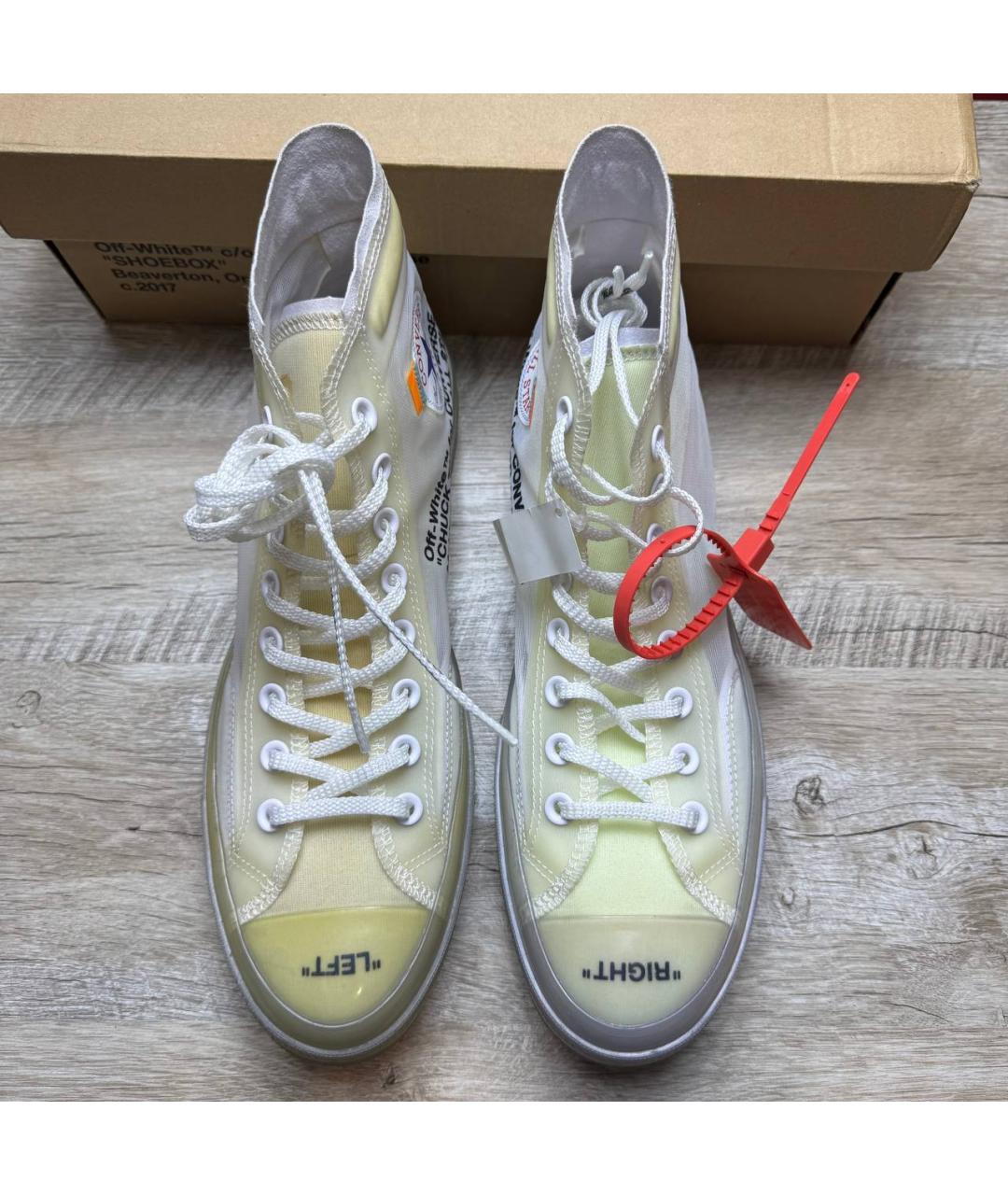 OFF-WHITE Белые высокие кроссовки / кеды, фото 3