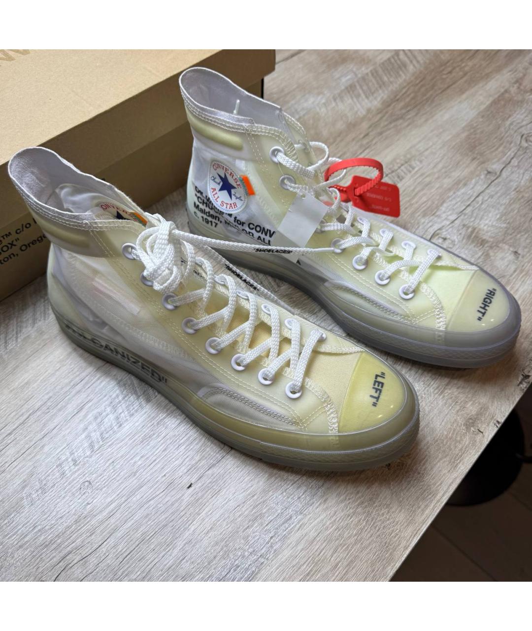 OFF-WHITE Белые высокие кроссовки / кеды, фото 7