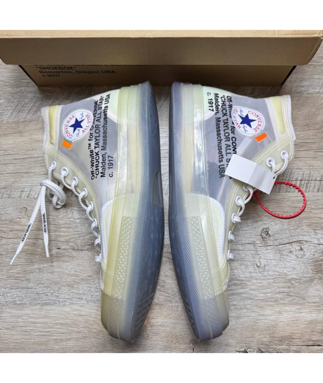 OFF-WHITE Белые высокие кроссовки / кеды, фото 6