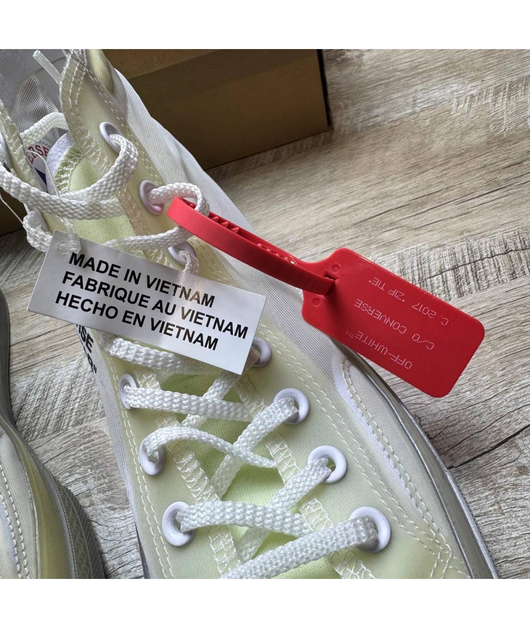 OFF-WHITE Белые высокие кроссовки / кеды, фото 8