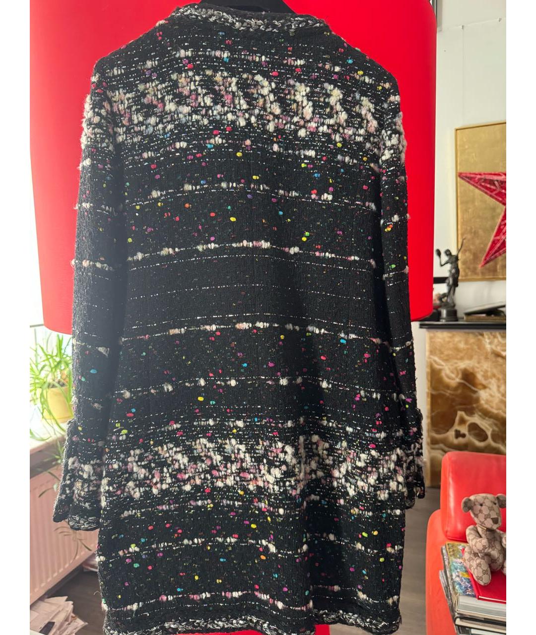 CHANEL Черное полиамидовое пальто, фото 2