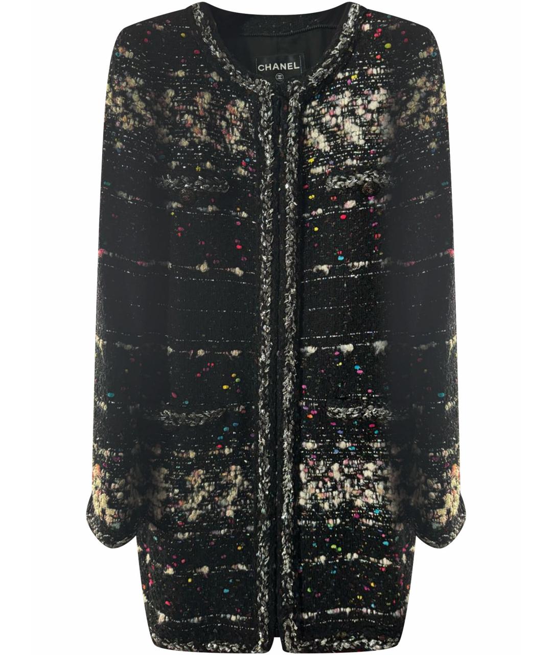 CHANEL Черное полиамидовое пальто, фото 1
