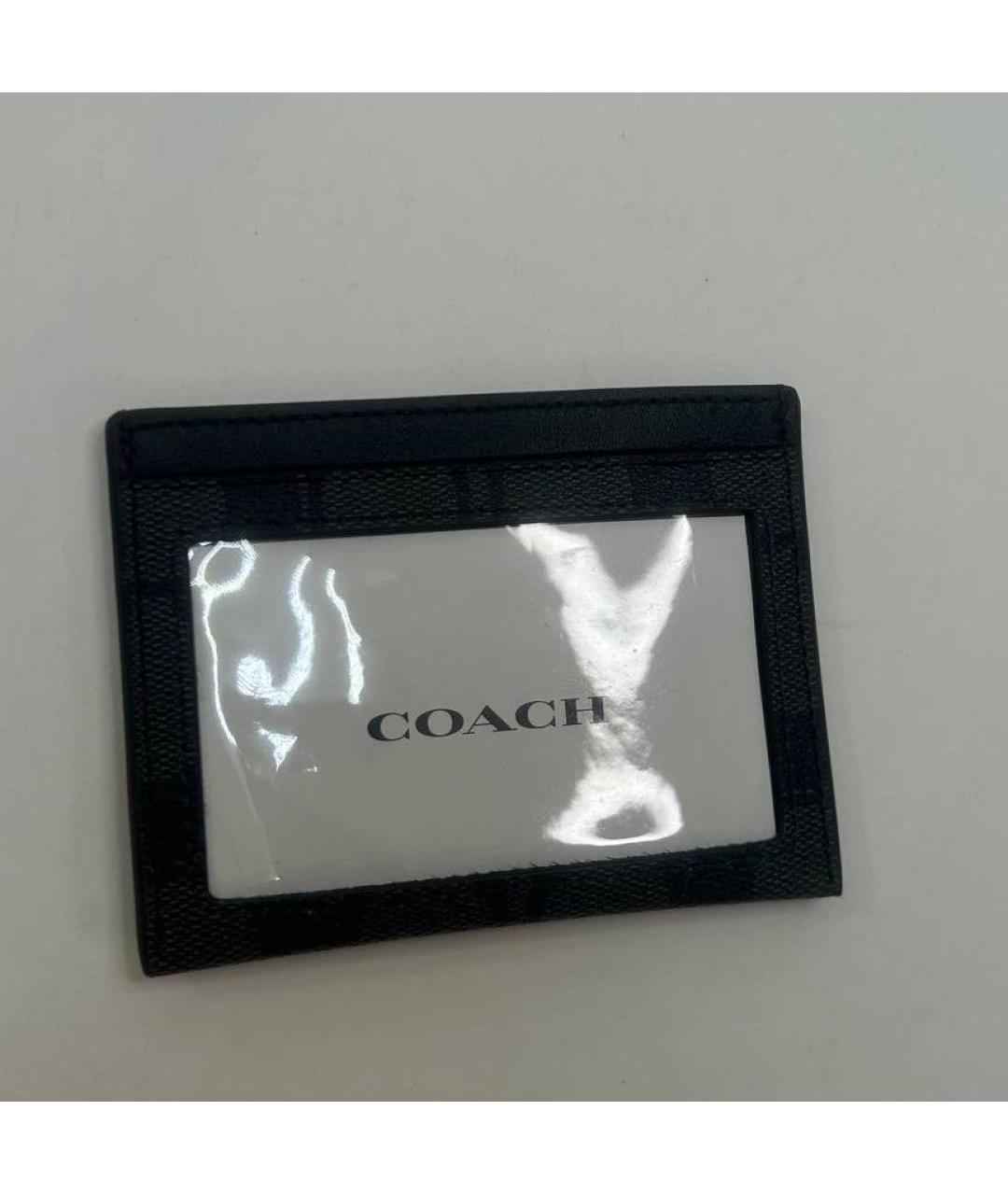 COACH Серый кожаный кардхолдер, фото 2