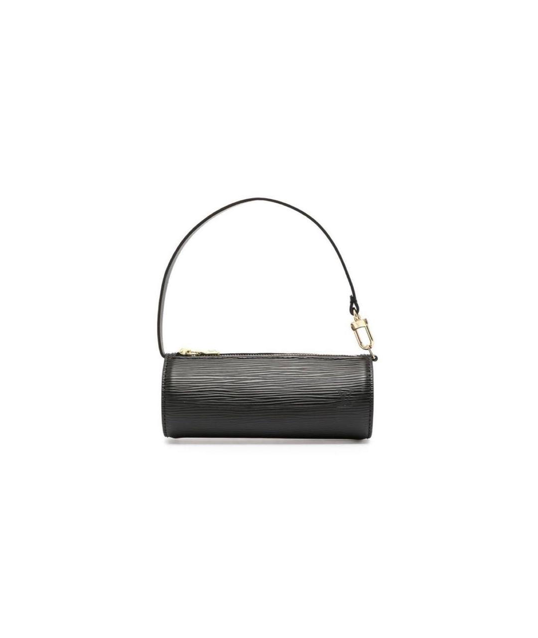LOUIS VUITTON Черная кожаная сумка с короткими ручками, фото 5