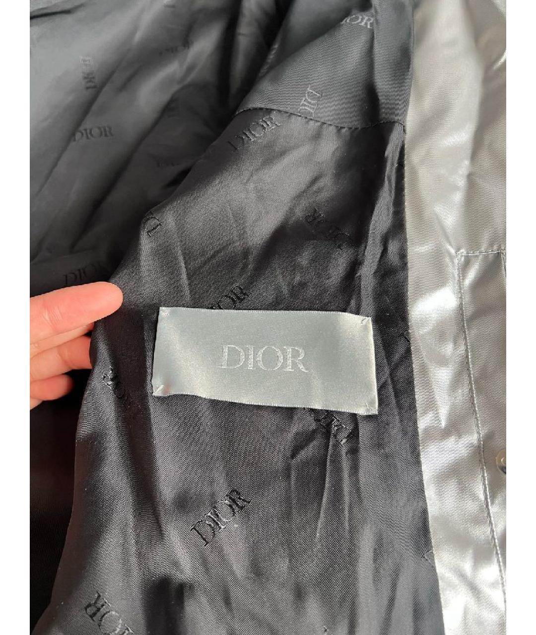 CHRISTIAN DIOR Серебряная полиамидовая куртка, фото 3