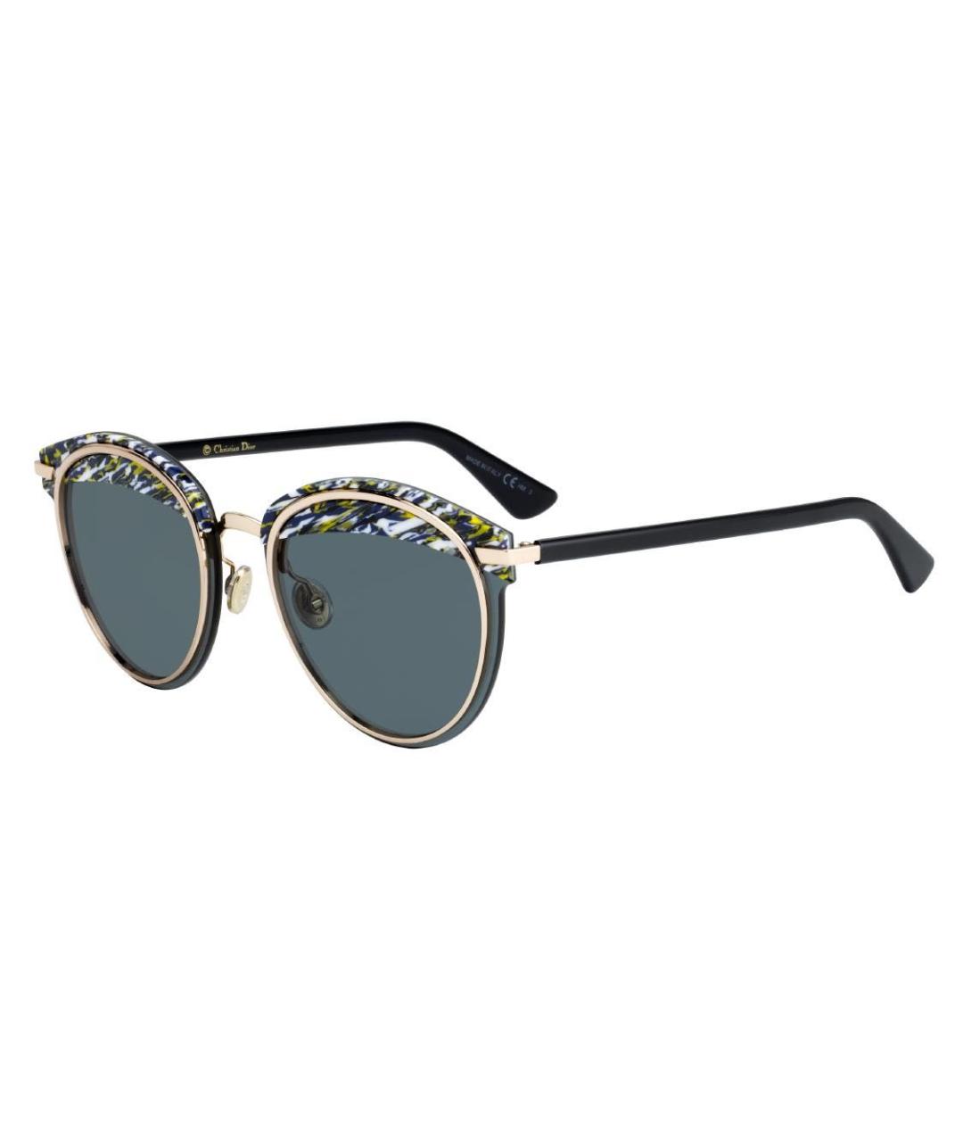CHRISTIAN DIOR Синие металлические солнцезащитные очки, фото 5