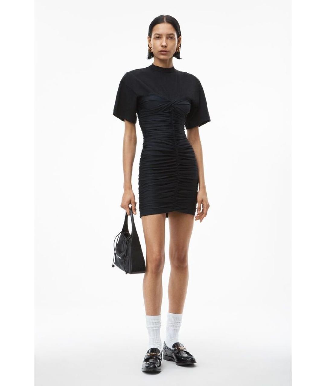 ALEXANDER WANG Черное полиамидовое повседневное платье, фото 2