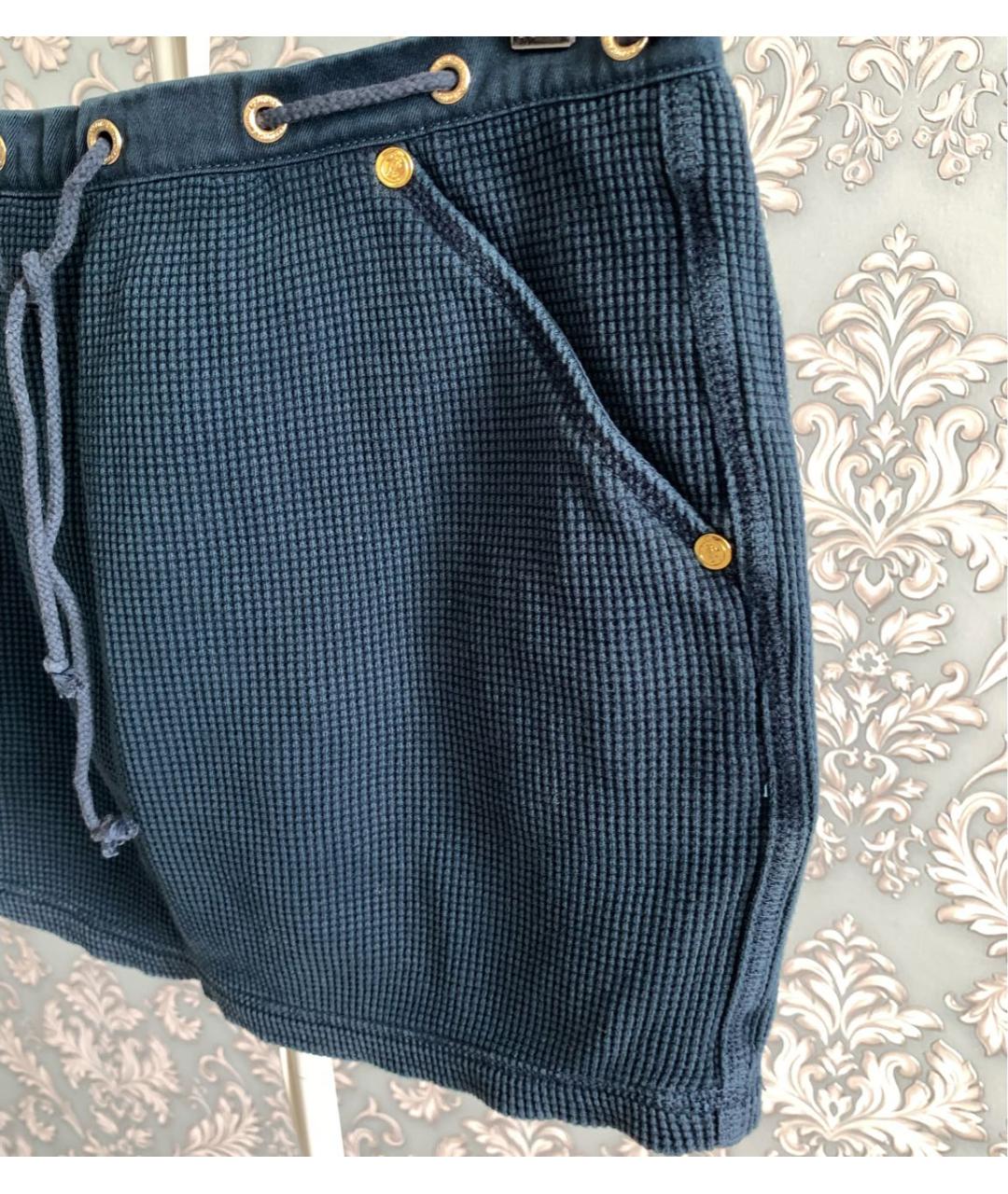 JUICY COUTURE Синяя хлопковая юбка мини, фото 4