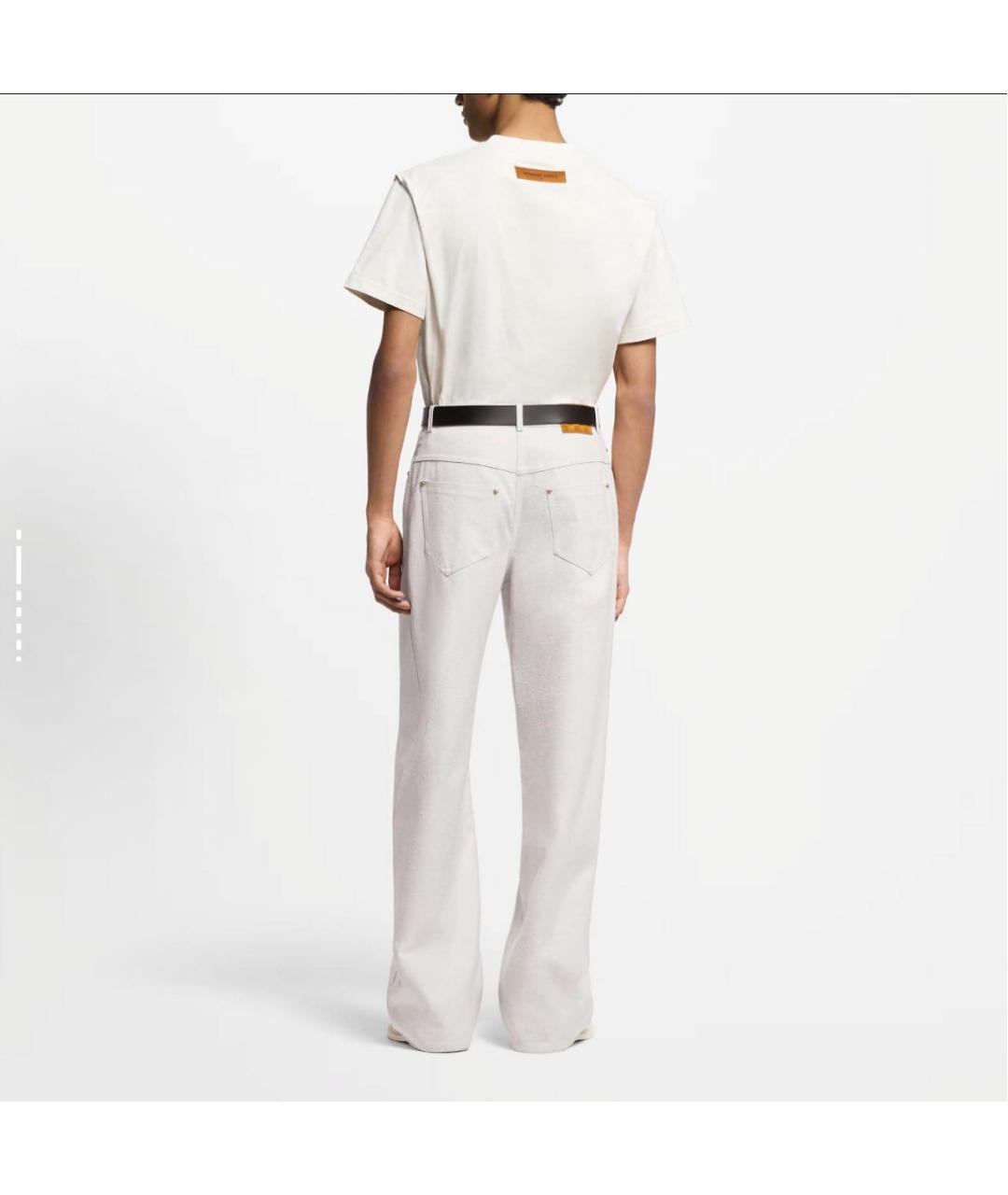 LOUIS VUITTON Белая хлопковая футболка, фото 4