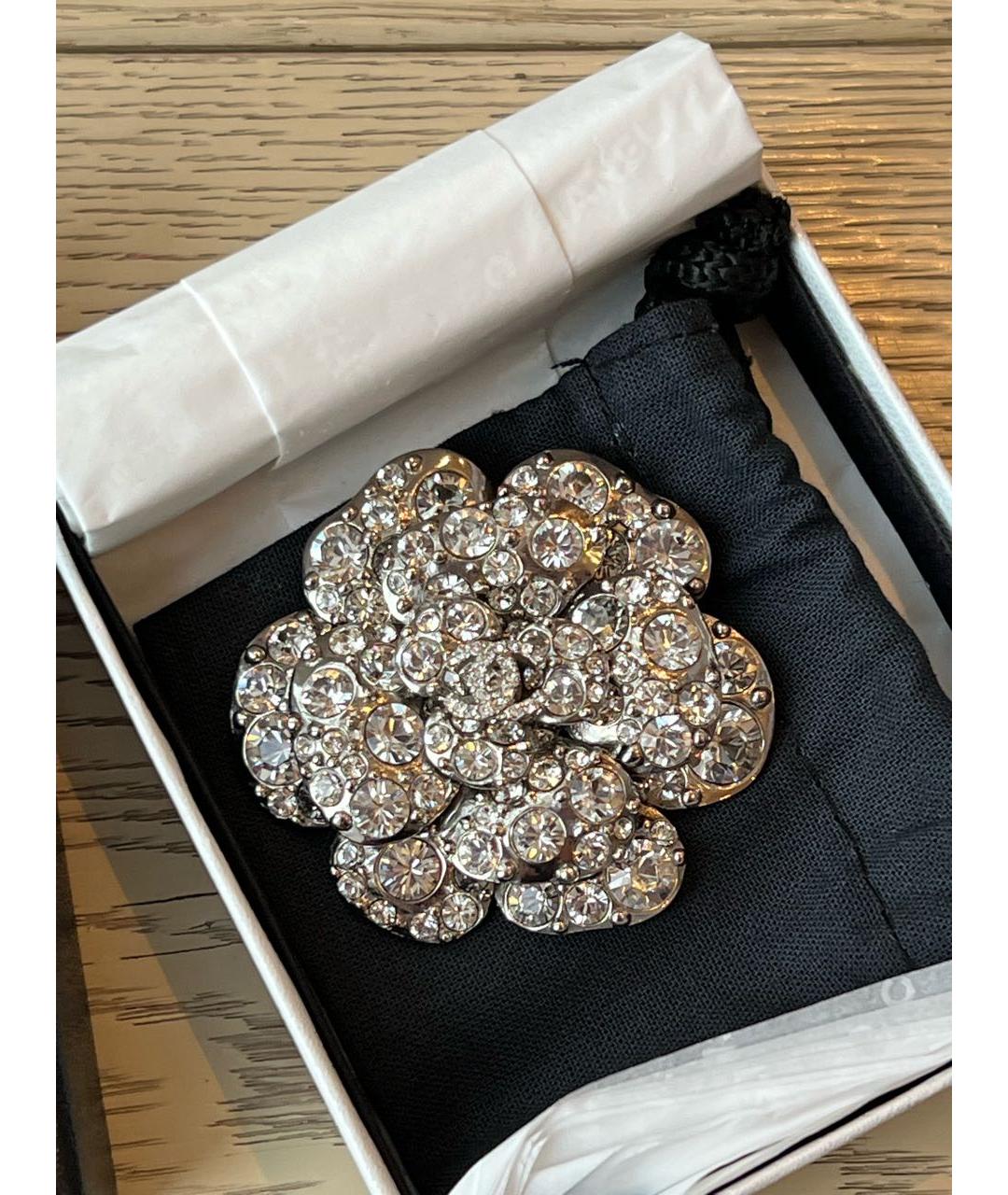 CHANEL Серебряная металлическая булавка / брошь, фото 2
