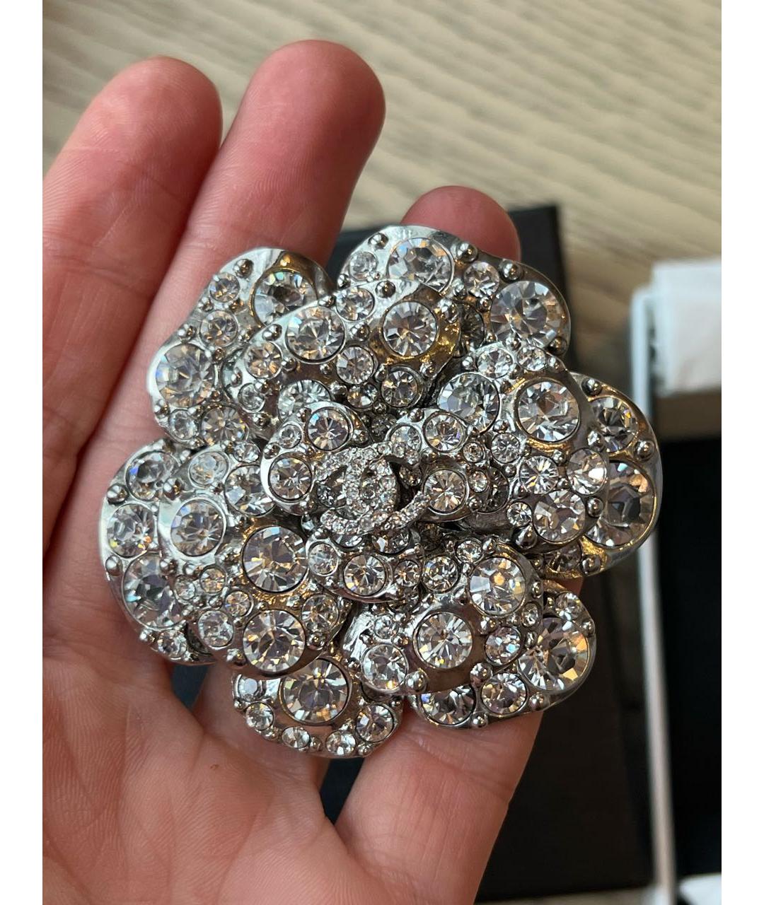 CHANEL Серебряная металлическая булавка / брошь, фото 6
