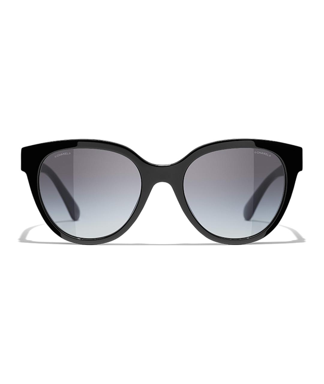 CHANEL Черные пластиковые солнцезащитные очки, фото 1