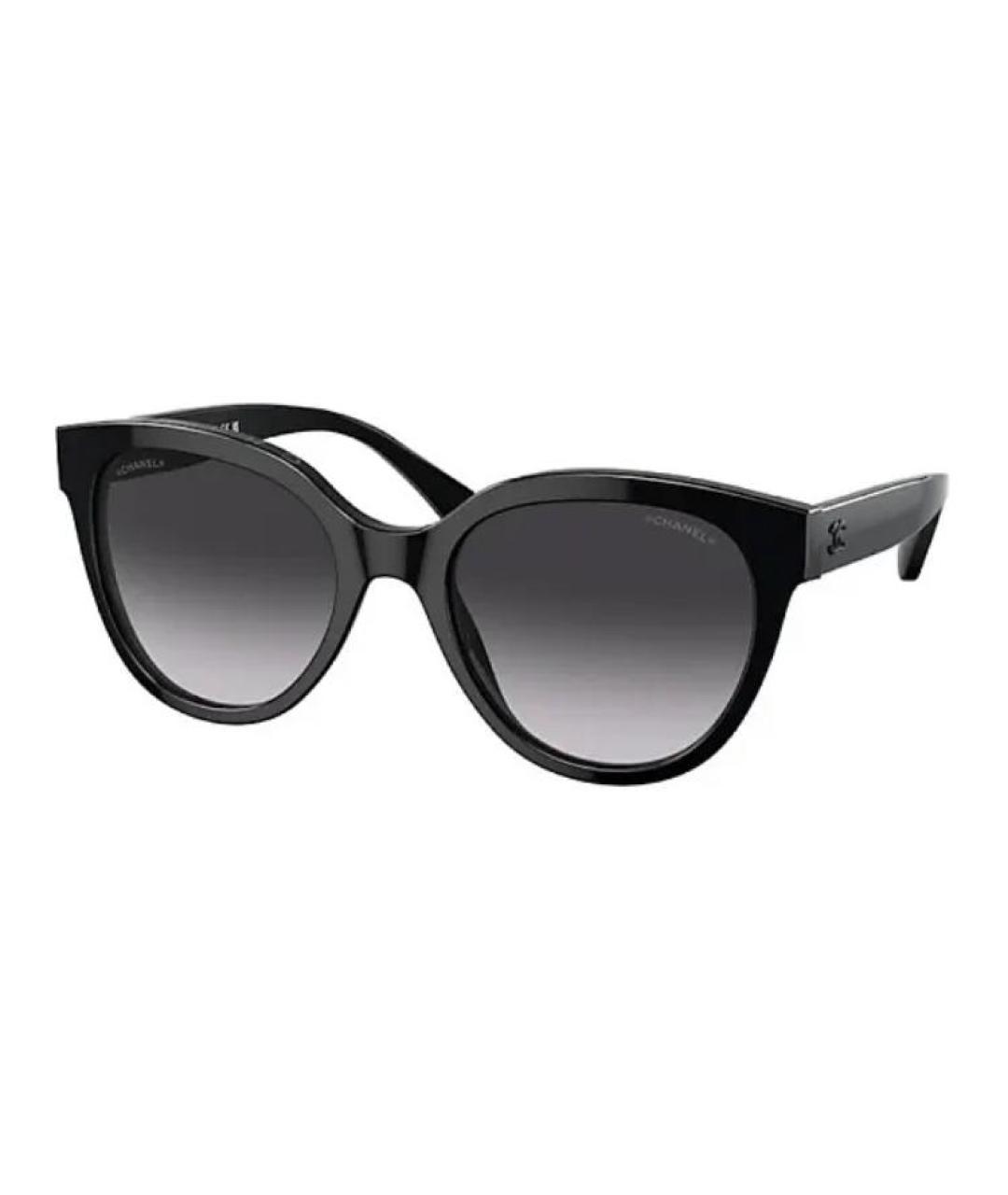 CHANEL Черные пластиковые солнцезащитные очки, фото 5